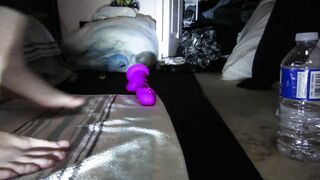 DEEP INSIDE ME WITH MY HUGE PURPLE DILDO