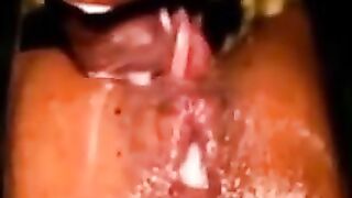 Hot Black cock fucking bareback through Gloryhole