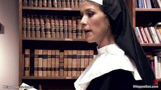 Lesbian coeds in taboo sex with nun