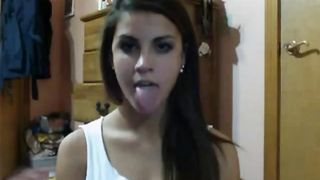 Hot Girl with Amazing Tongue Talent