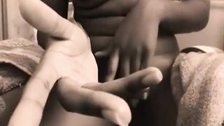 Very wet ebony teen fingers