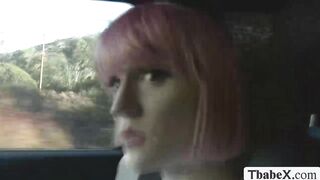 Skinny ts Claire Tenebrarumc hitch ride blowjobs drivers cock