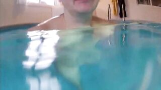 good slut filmed in pool with gopro