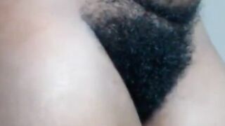 African Amateur's Hairy Webcam Show