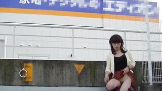 Japanese Crossdresser Outdoor Flashing.