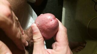 Close up jerk off with spurting cumshot