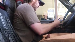 Horny Guy Bustin A Nut at the Bank ( Hands free Public Cum )