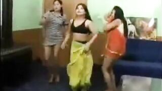 3 girls dancing and getting naked