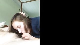 Blowjob and Swallowing Cum with a bit of Choking