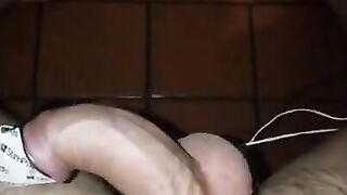 Estim penis cum - electro - cock dancing, precum + orgasm