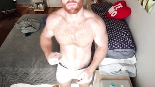 Ginger Hunk Seth Forena Bed Jerks his Cock Until He Cums