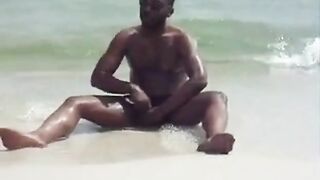 jerking off at the beach