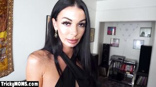 Russian MILF mommy Nikita Reznikova overherad by stepson